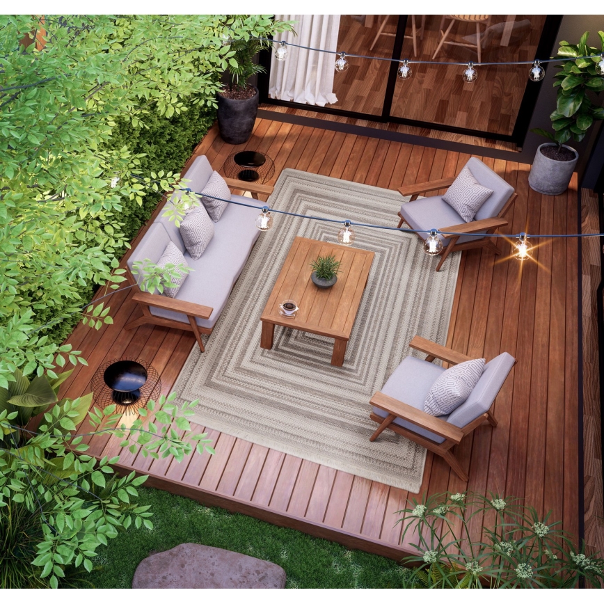 Tapis d'extérieur ORIA 70 x 140 cm gris