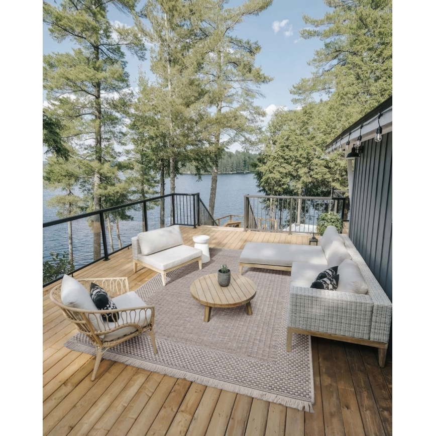 Tapis d'extérieur ORIA 70x140 cm beige