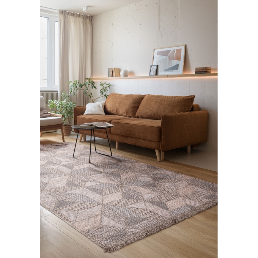 Tapis d'extérieur ORIA 70x140 cm gris/beige
