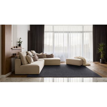 Tapis en laine naturelle FIR WOOL 70x140 cm 2600 g/m2 anthracite