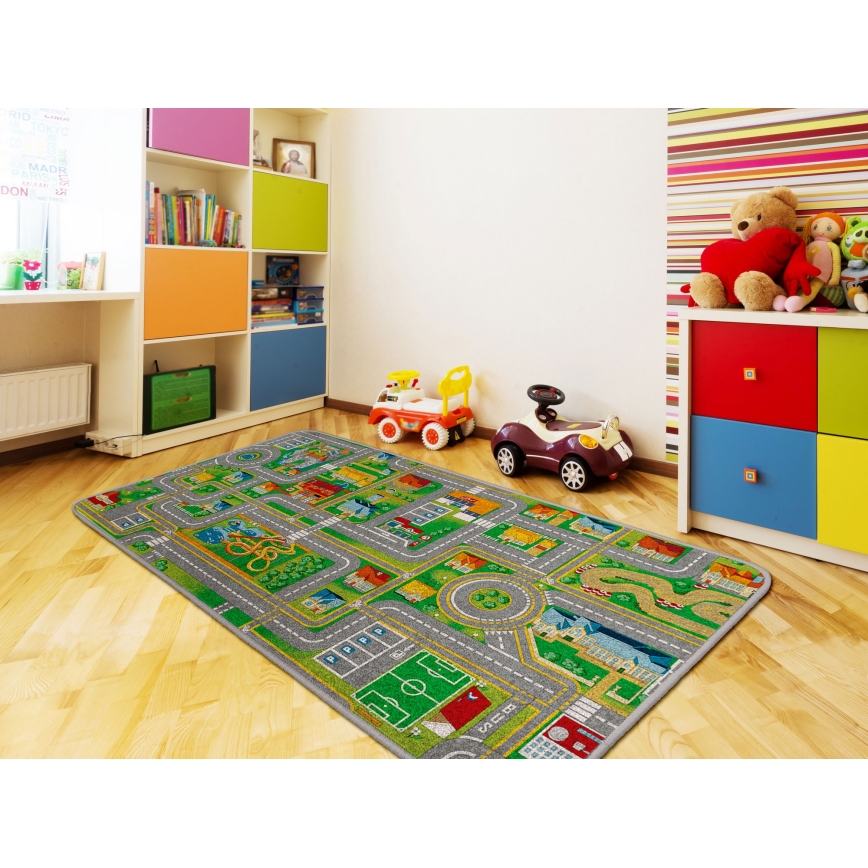 Tapis enfant PLAYTOWN 200x280 cm multicolore/ville