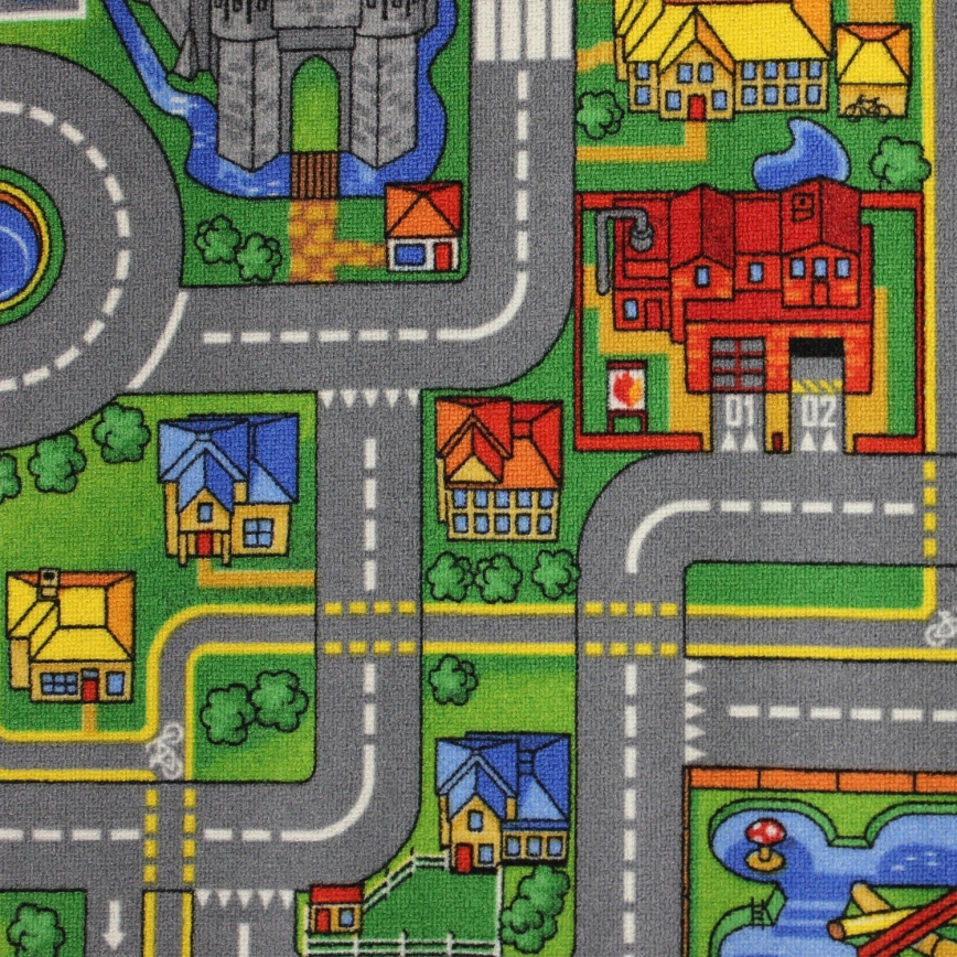 Tapis enfant PLAYTOWN 200x280 cm multicolore/ville