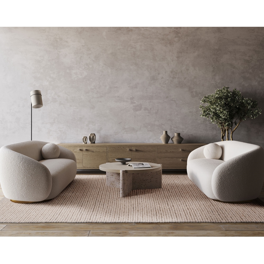 Tapis FIR WOOL 120x170 cm 2600 g/m2 crème/naturel