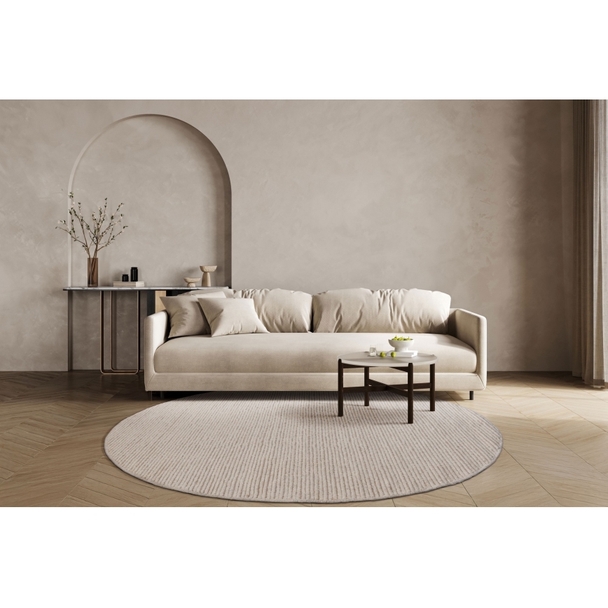 Tapis FIR WOOL 160 cm 2600 g/m2 crème/naturel