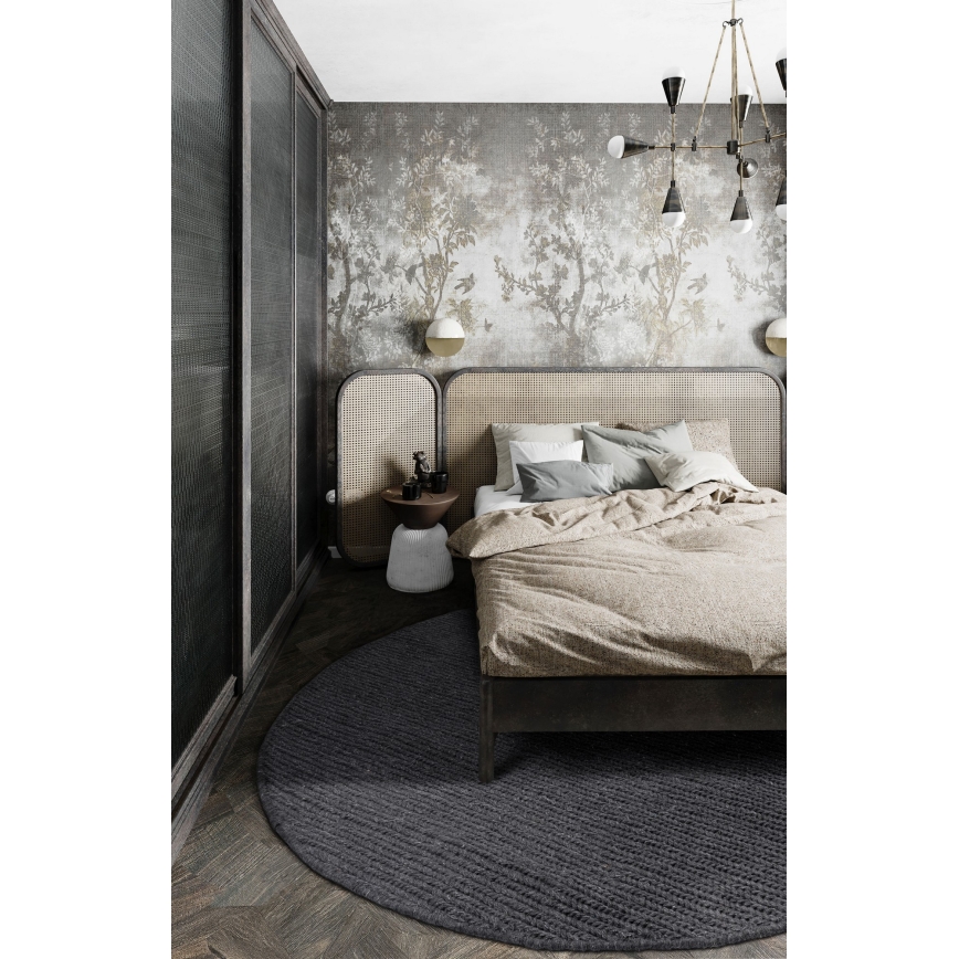 Tapis FIR WOOL 160 cm, 2600 g/m², anthracite/naturel