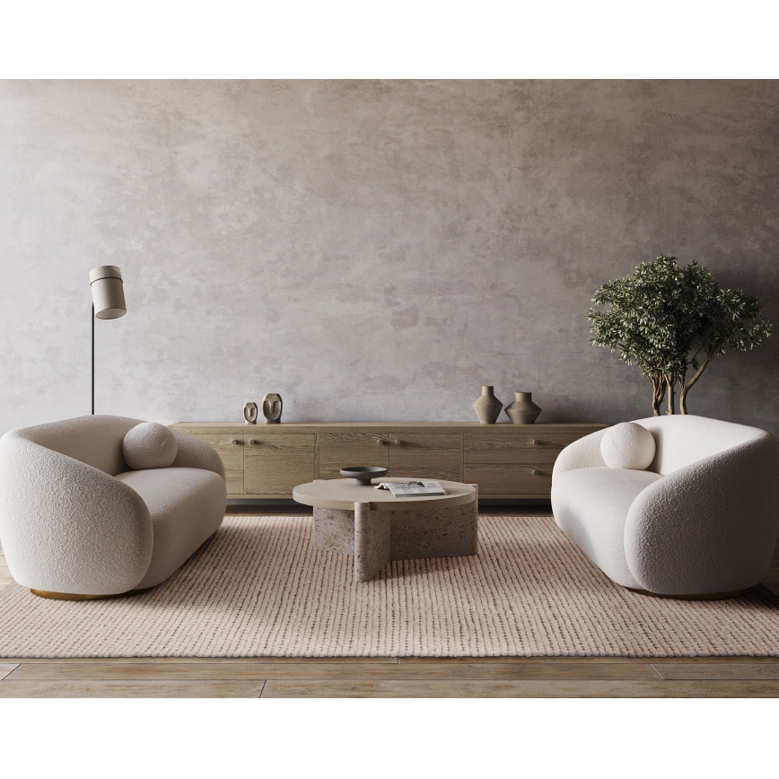 Tapis FIR WOOL 160x230 cm 2600 g/m2 crème/naturel