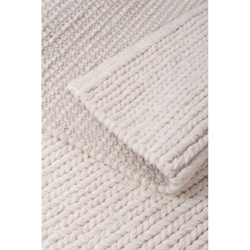 Tapis FIR WOOL 160x230 cm 2600 g/m2 crème/naturel