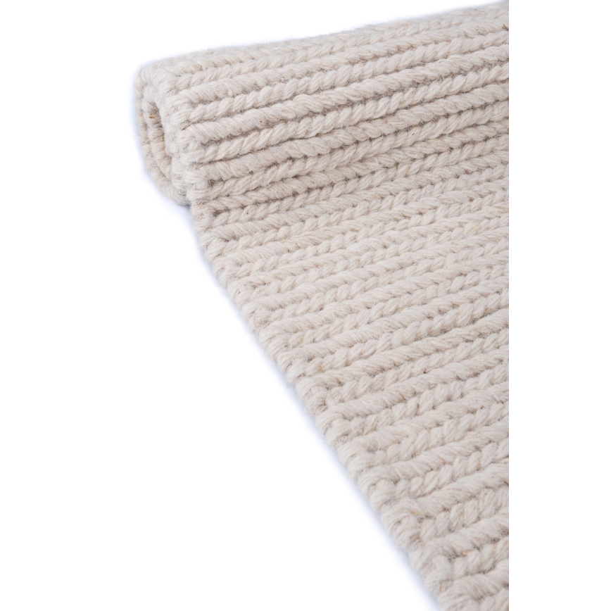 Tapis FIR WOOL 160x230 cm 2600 g/m2 crème/naturel