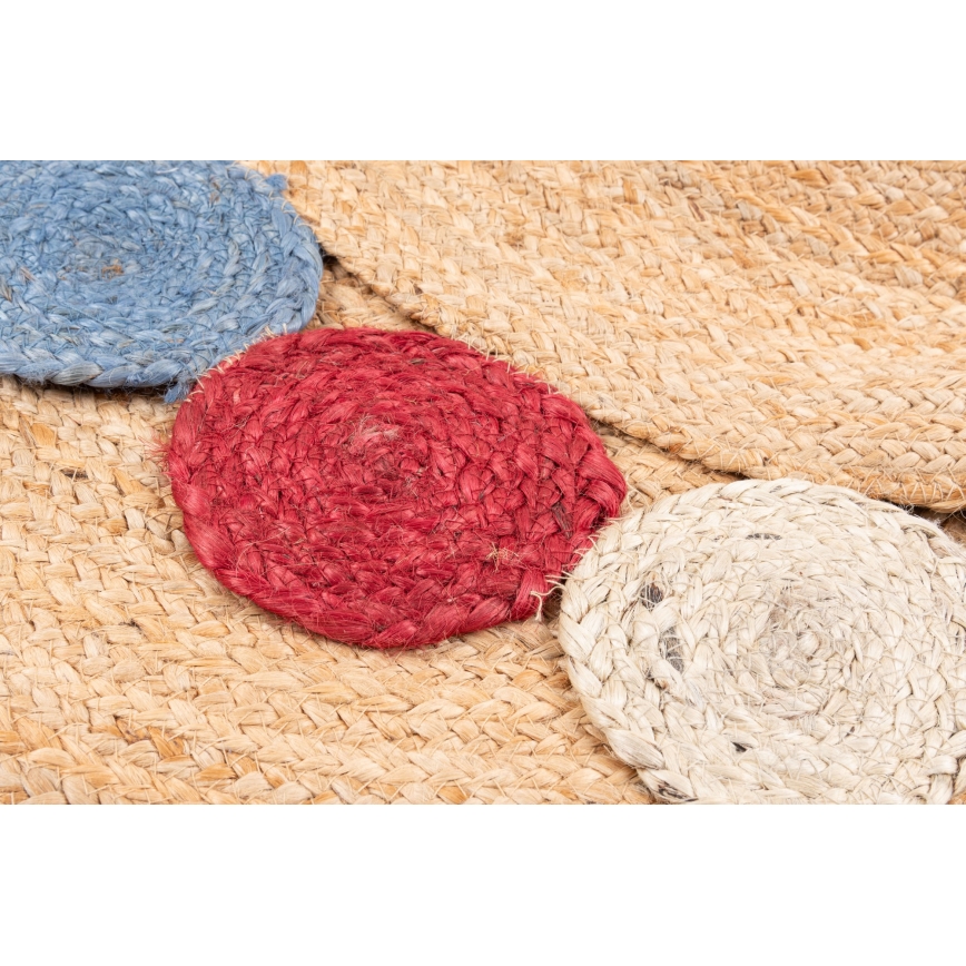 Tapis JUTA 120 cm multicolore/naturel