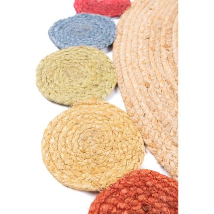 Tapis JUTA 120 cm multicolore/naturel