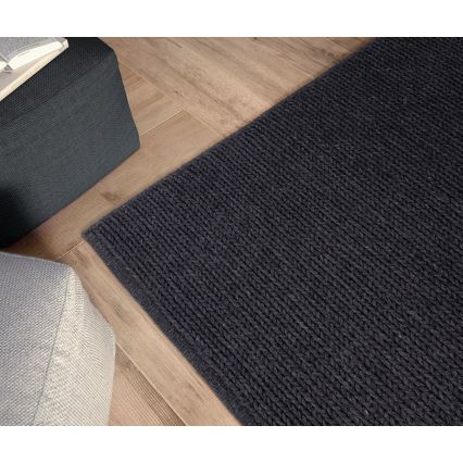 Tapis naturel FIR WOOL 120x170 cm 2600 g/m2 anthracite