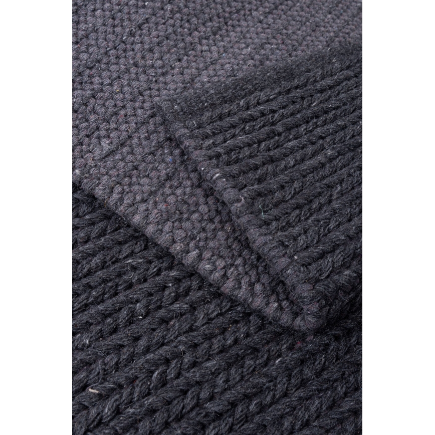 Tapis naturel FIR WOOL 120x170 cm 2600 g/m2 anthracite