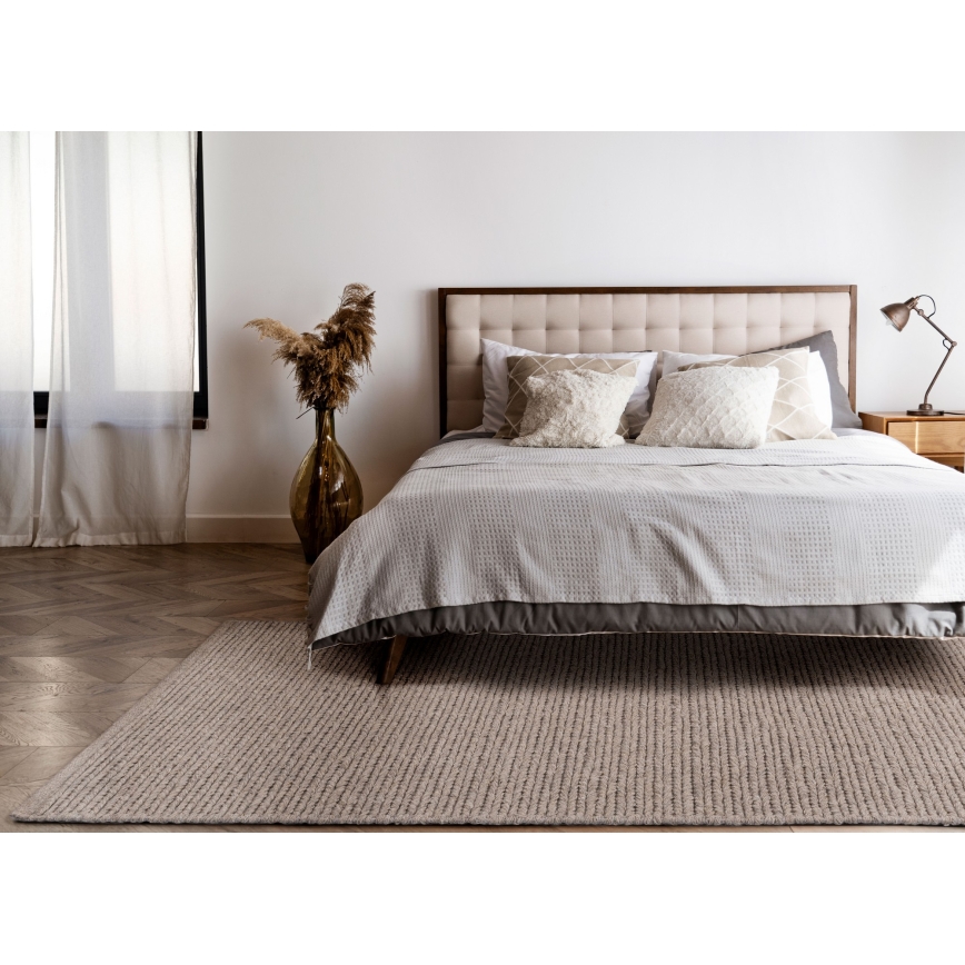 Tapis naturel FIR WOOL 160x230 cm 2600 g/m2 beige