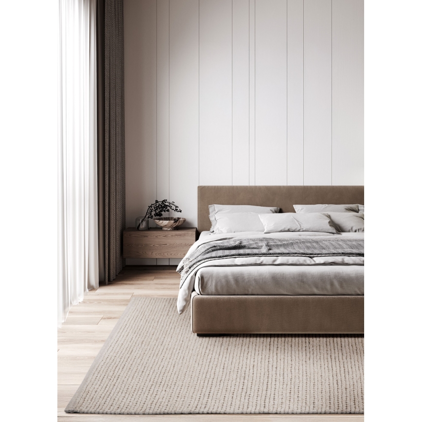 Tapis naturel FIR WOOL 200x300 cm 2600 g/m2 crème