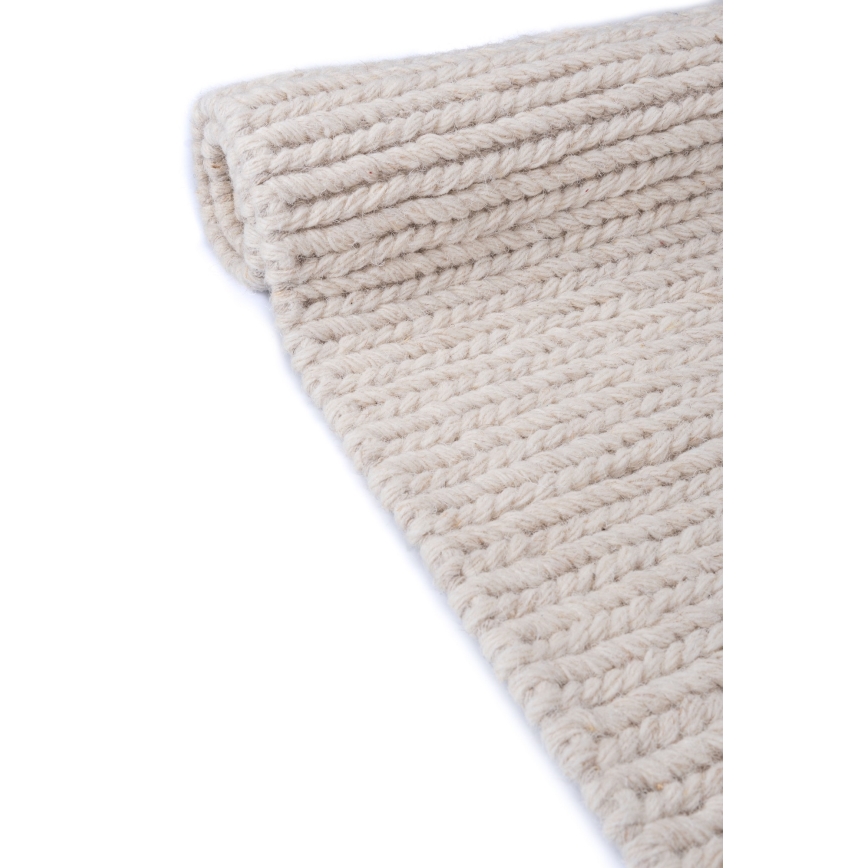 Tapis naturel FIR WOOL 200x300 cm 2600 g/m2 crème