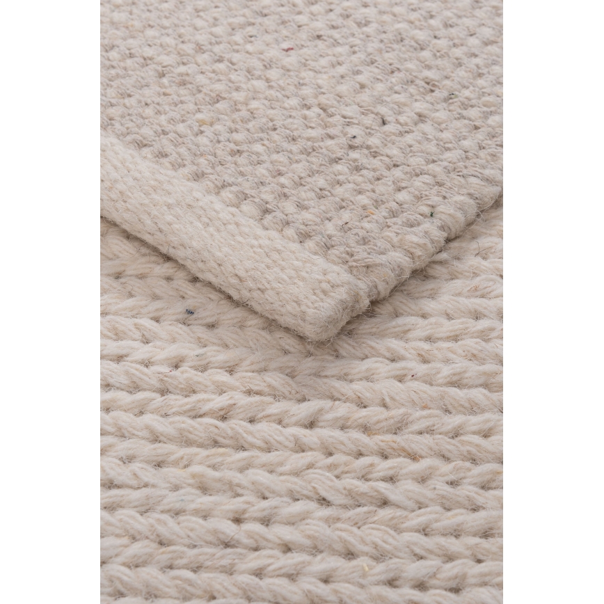Tapis naturel FIR WOOL 70x140 cm 2600 g/m2 crème