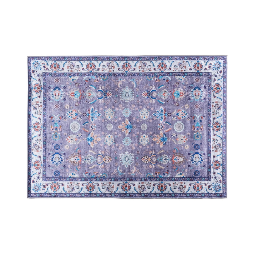 Tapis oriental antidérapant PRINT SHINE 120 x 170 cm bleu