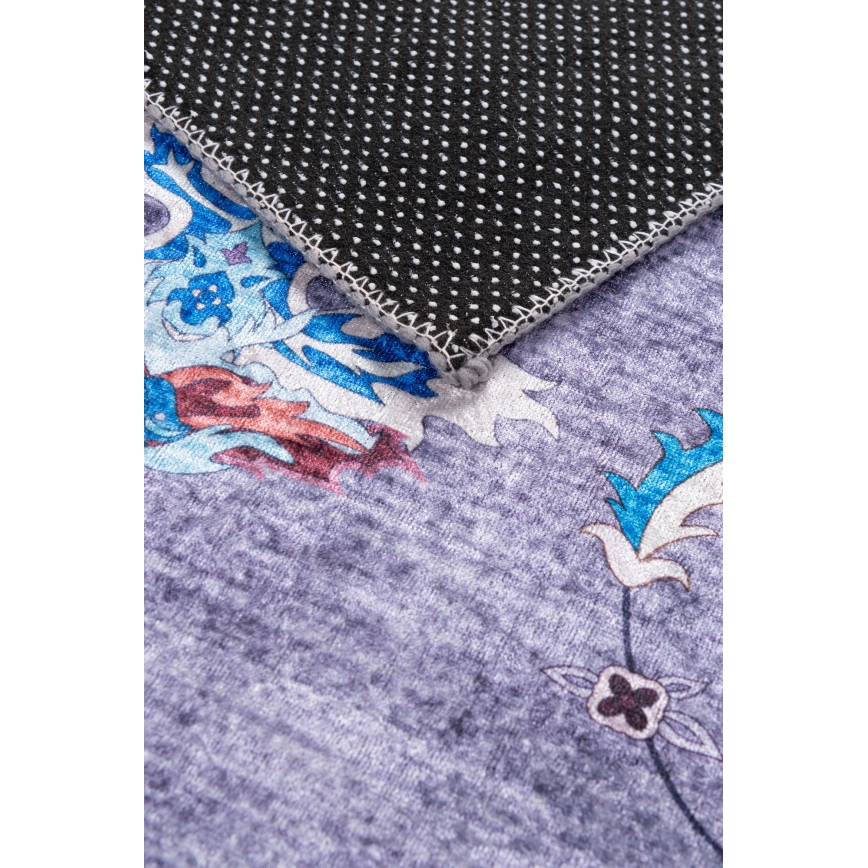 Tapis oriental antidérapant PRINT SHINE 70x140 cm bleu