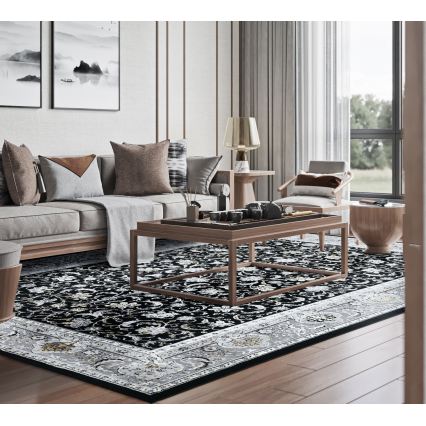 Tapis oriental GRECE 120x170 cm 2150 g/m2 noir/gris/blanc