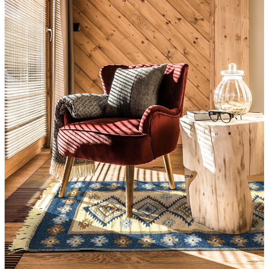 Tapis oriental KILIM 80x150 cm bleu