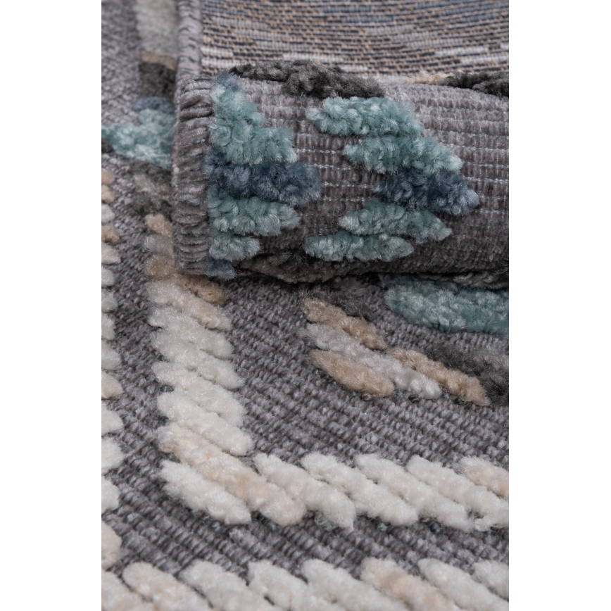 Tapis oriental NEPAL 200 x 280 cm bleu/gris