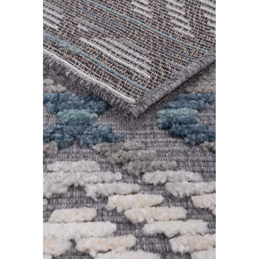 Tapis oriental NEPAL 200 x 280 cm bleu/gris