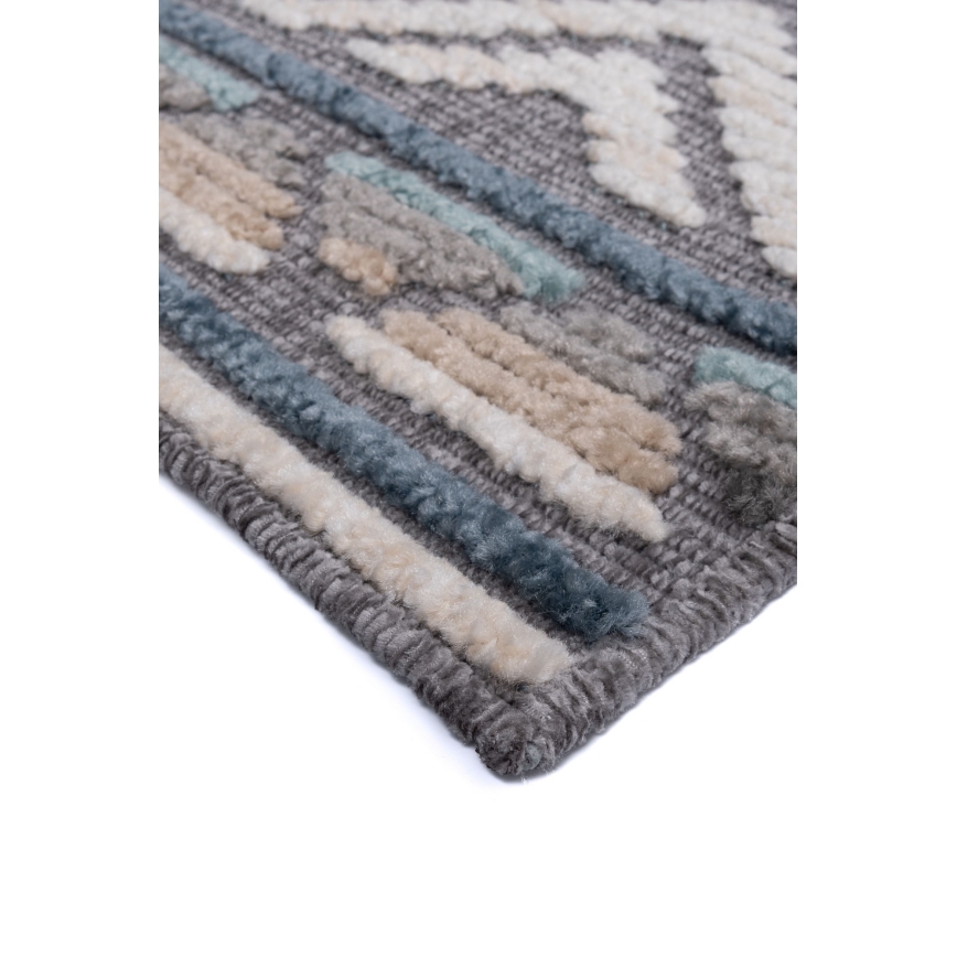 Tapis oriental NEPAL 200 x 280 cm bleu/gris