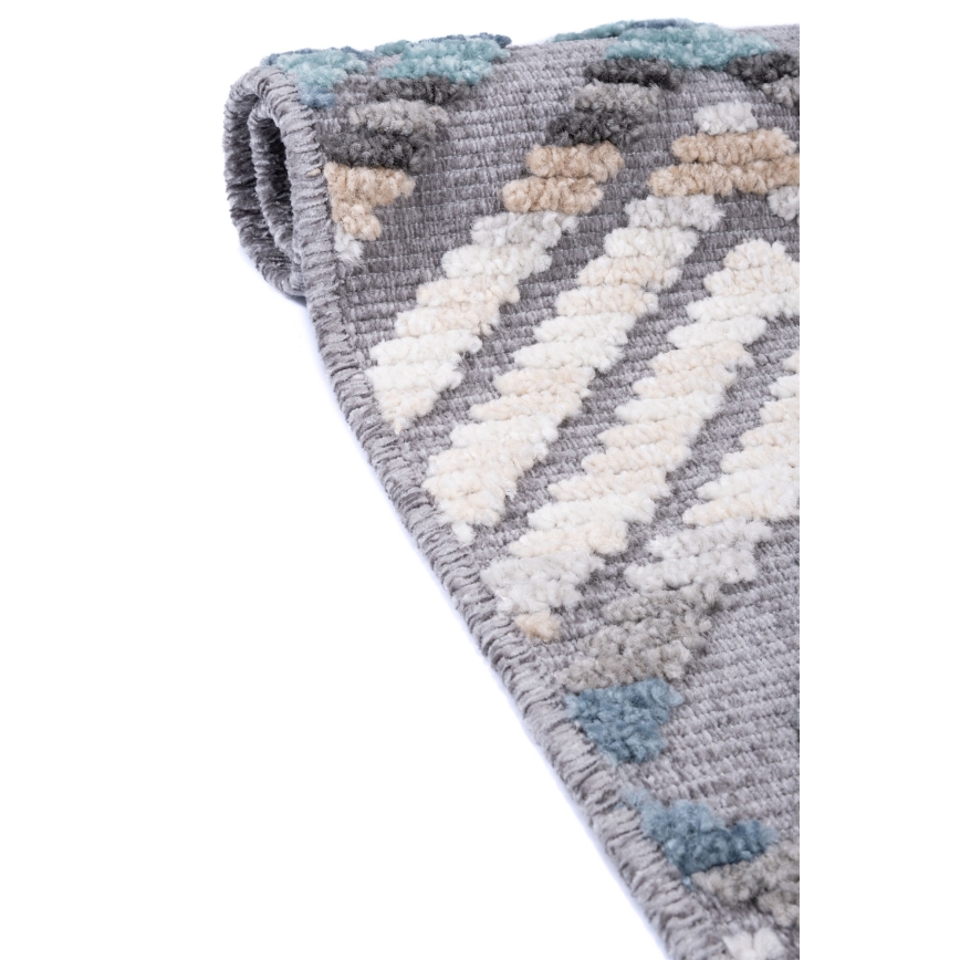 Tapis oriental NEPAL 200 x 280 cm bleu/gris