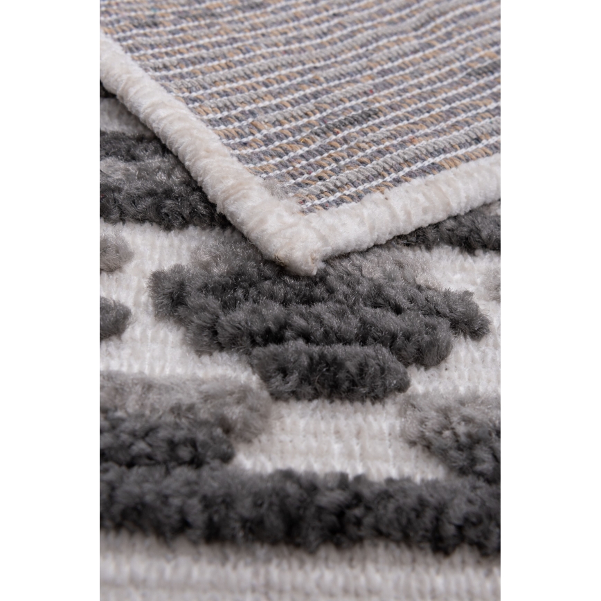 Tapis oriental NEPAL 80x153 cm gris/blanc