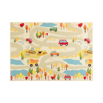 Tapis pour enfant STELLA STREETS 80x100 cm beige/ville