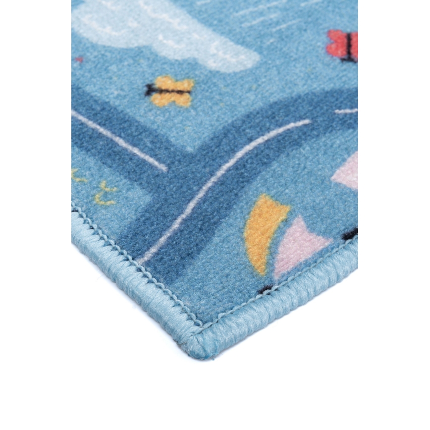 Tapis pour enfant STELLA STREETS 80x100 cm bleu/motif ville