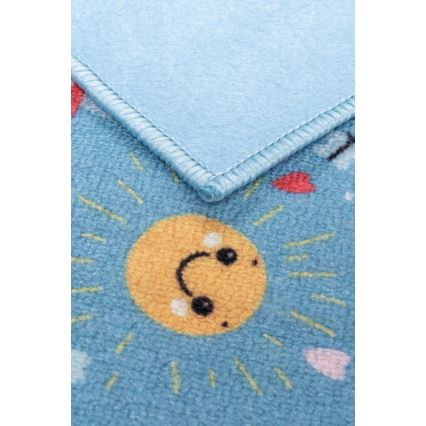 Tapis pour enfant STELLA STREETS 80x100 cm bleu/motif ville