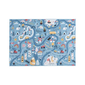 Tapis pour enfants STELLA STREETS 100x150 cm bleu/ville