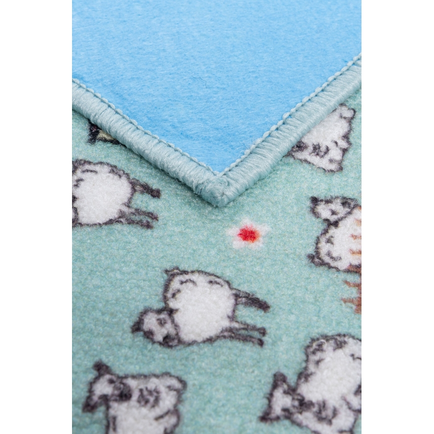 Tapis pour enfants STELLA STREETS 80x100 cm turquoise/ville