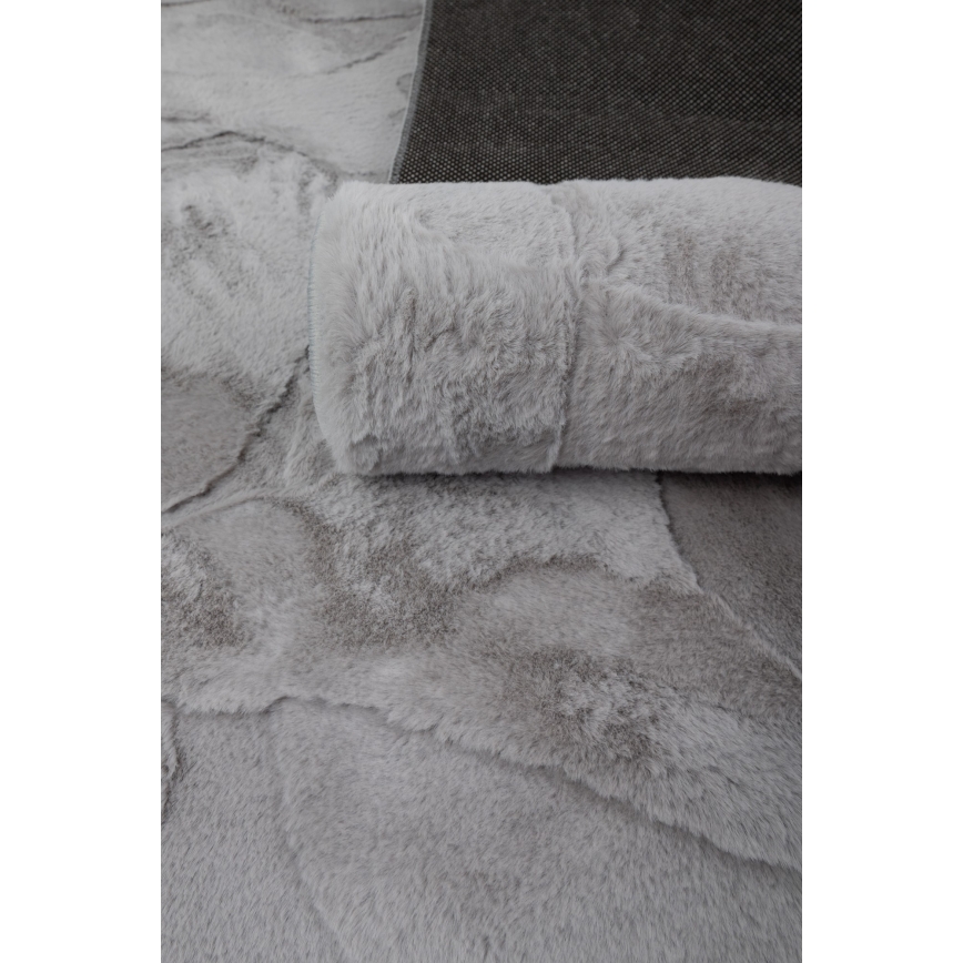 Tapis RABBIT 3D 160x230 cm gris