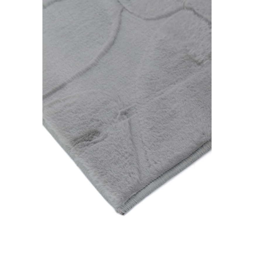 Tapis RABBIT 3D 80 x 150 cm, gris clair