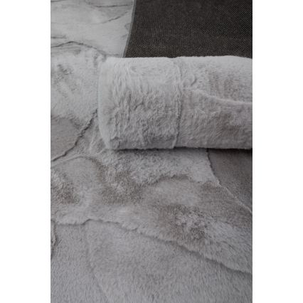 Tapis RABBIT 3D 80 x 150 cm, gris clair