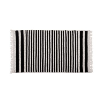Tapis réversible KILIM GOLD 80 x 150 cm noir/blanc