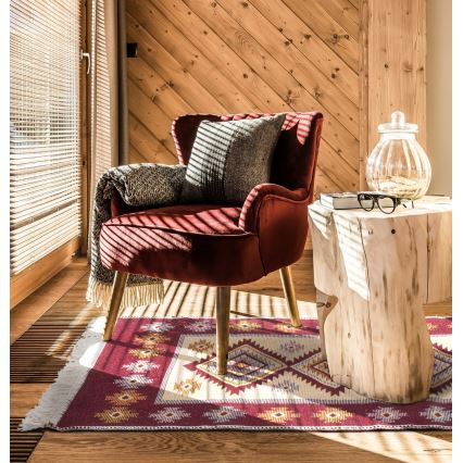 Tapis réversible oriental KILIM 80x150 cm rouge/beige