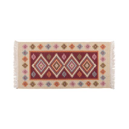 Tapis réversible oriental KILIM 80x150 cm rouge/beige