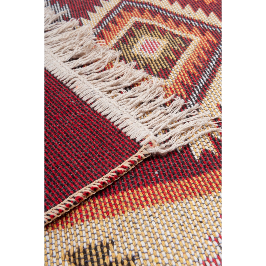 Tapis réversible oriental KILIM 80x150 cm rouge/beige