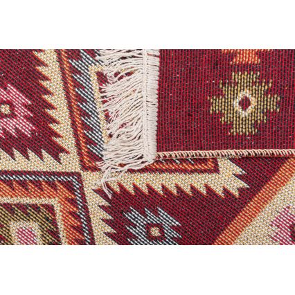 Tapis réversible oriental KILIM 80x150 cm rouge/beige