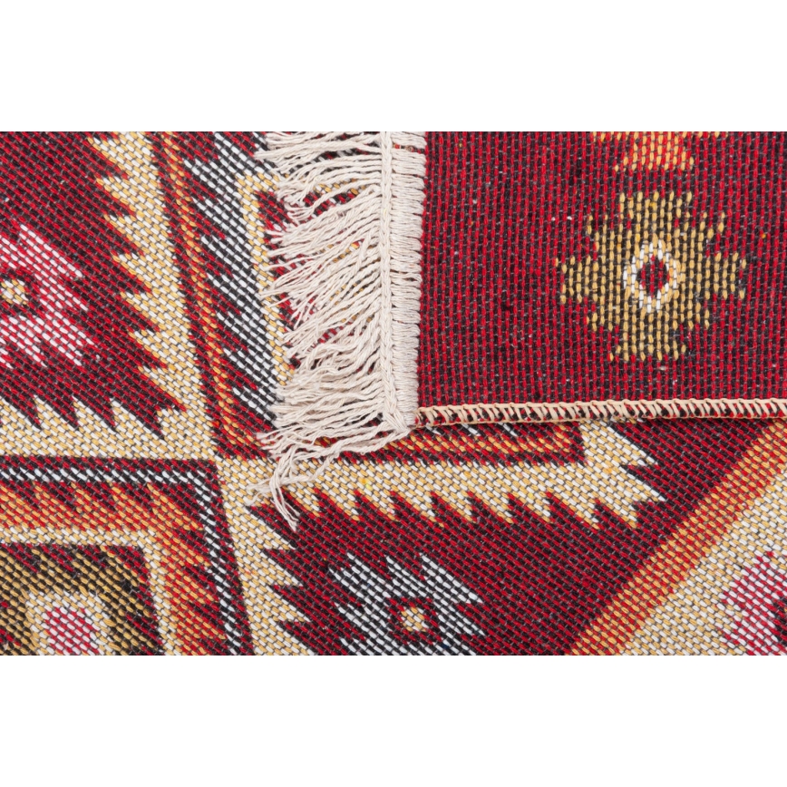 Tapis réversible oriental KILIM 80x150 cm rouge/beige