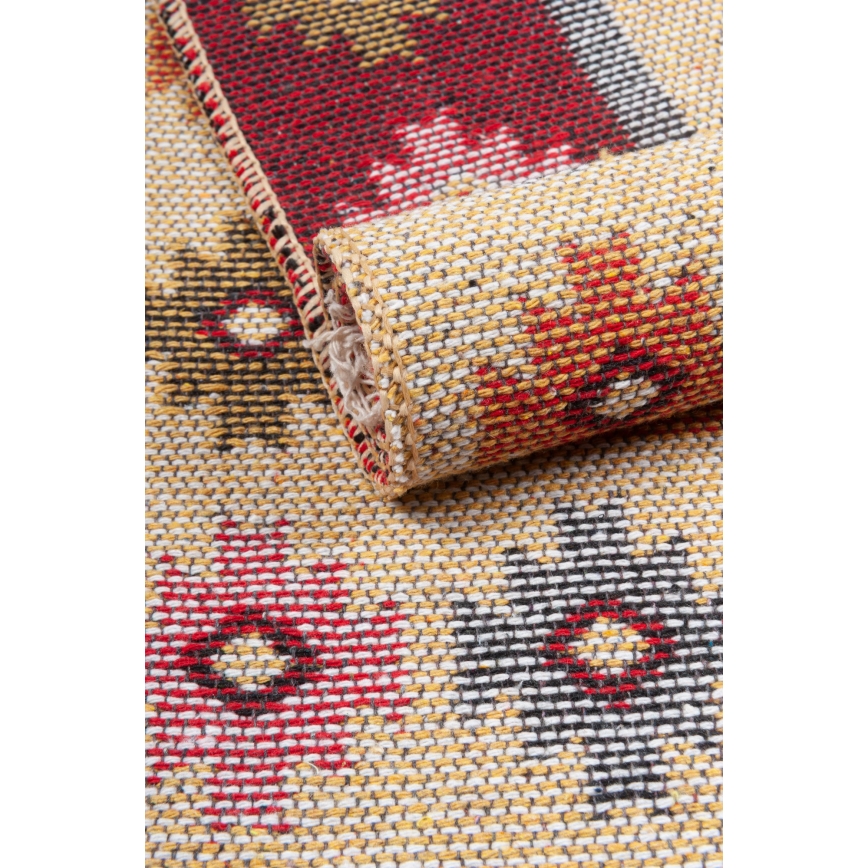 Tapis réversible oriental KILIM 80x150 cm rouge/beige