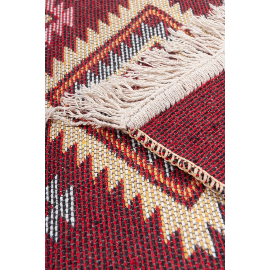 Tapis réversible oriental KILIM 80x150 cm rouge/beige