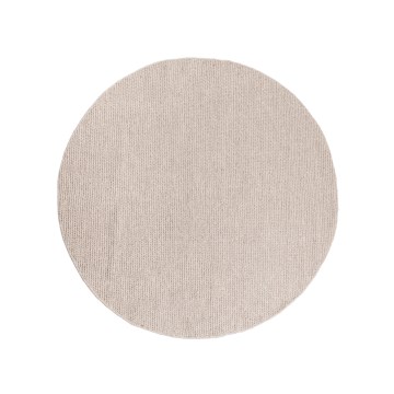 Tapis rond naturel FIR WOOL 160 cm 2600 g/m2 beige