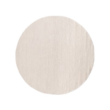 Tapis rond naturel FIR WOOL 160 cm 2600 g/m² crème