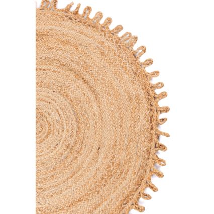 Tapis rond naturel JUTA 100 cm beige