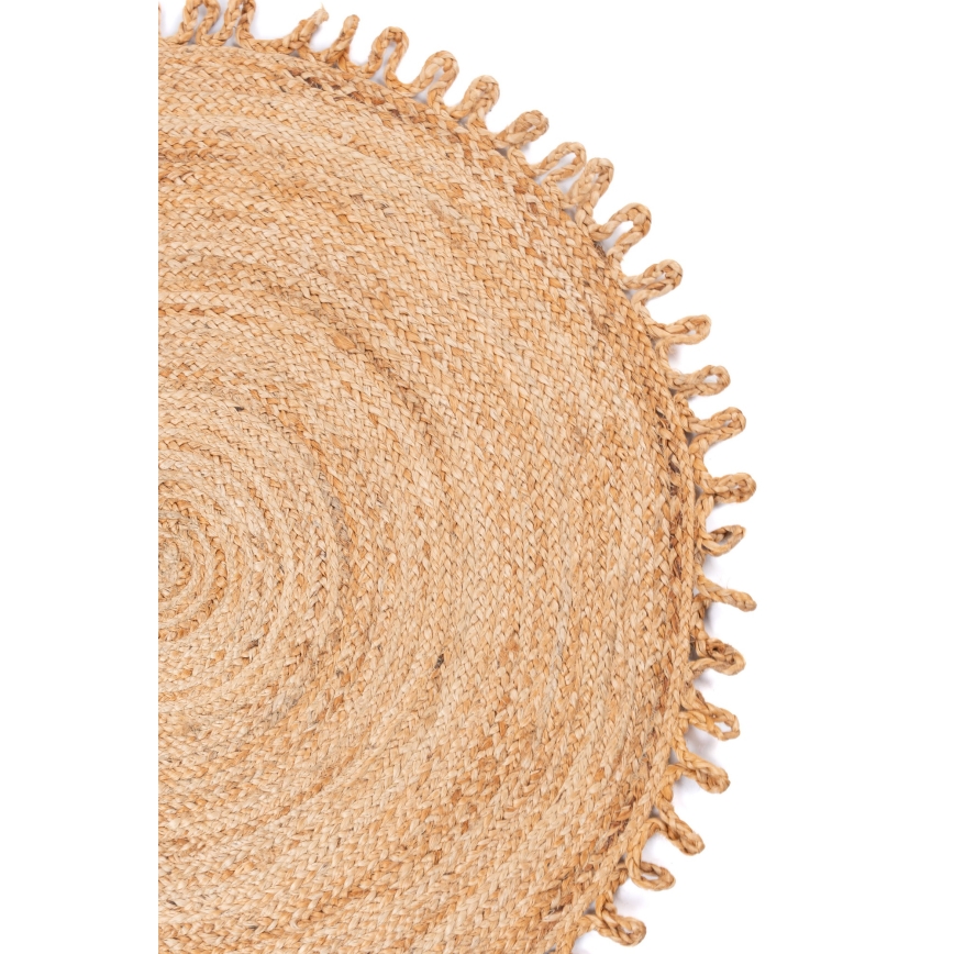 Tapis rond naturel JUTA 100 cm beige