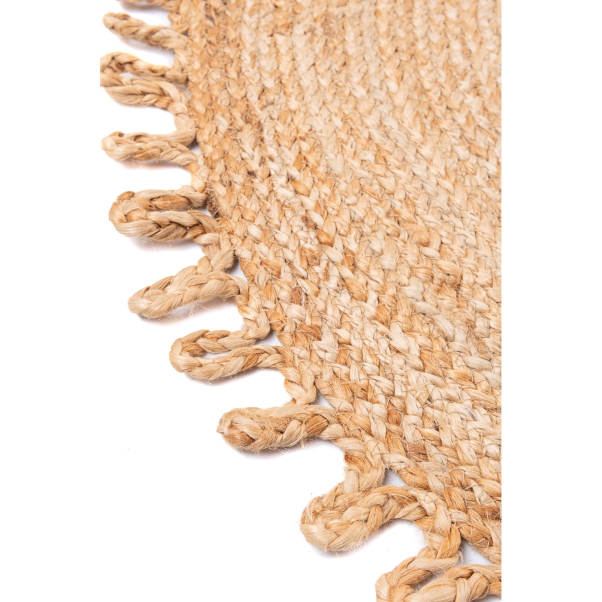 Tapis rond naturel JUTA 100 cm beige